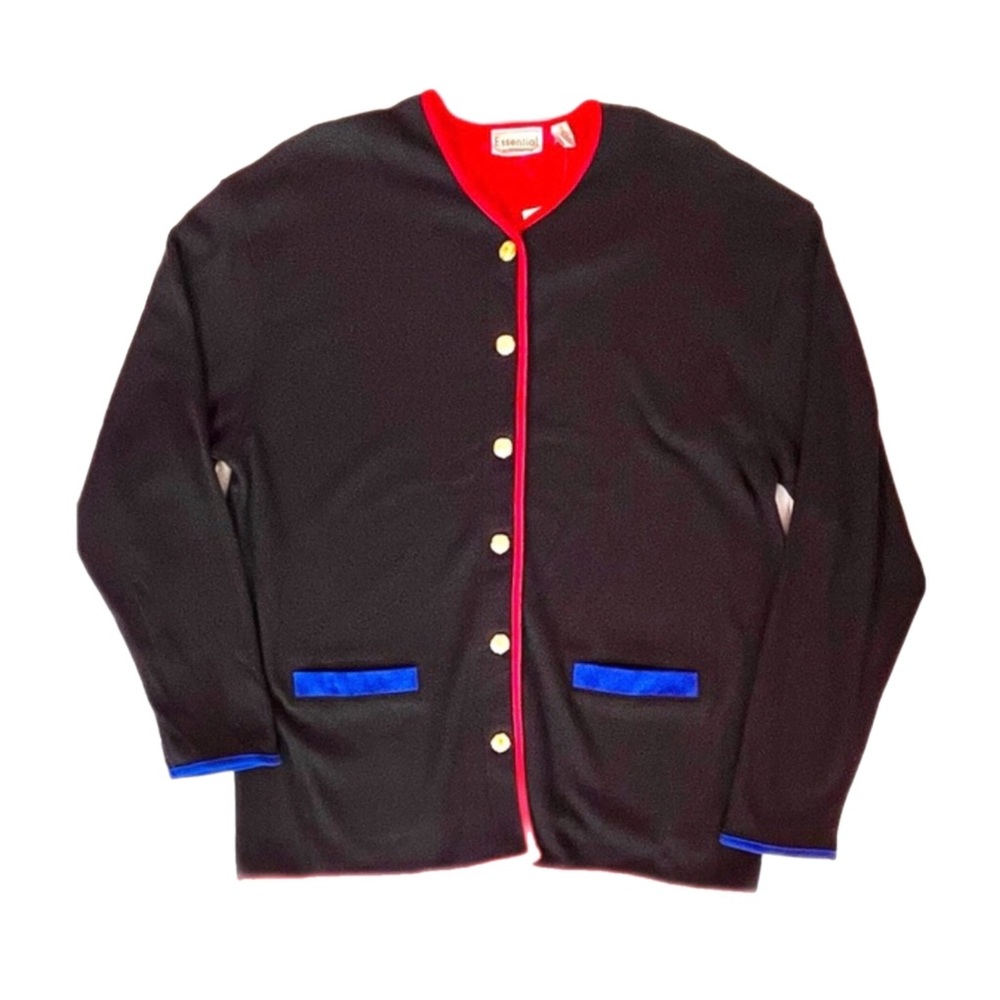 Vintage Eighties Essential Elements Knit Button Cardigan Size XL Retro NEW